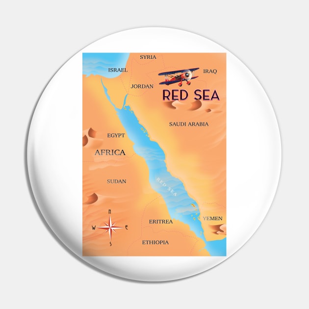 Red Sea Middle East Travel Map Pin by nickemporium1