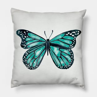 Turquoise Butterfly Pillow