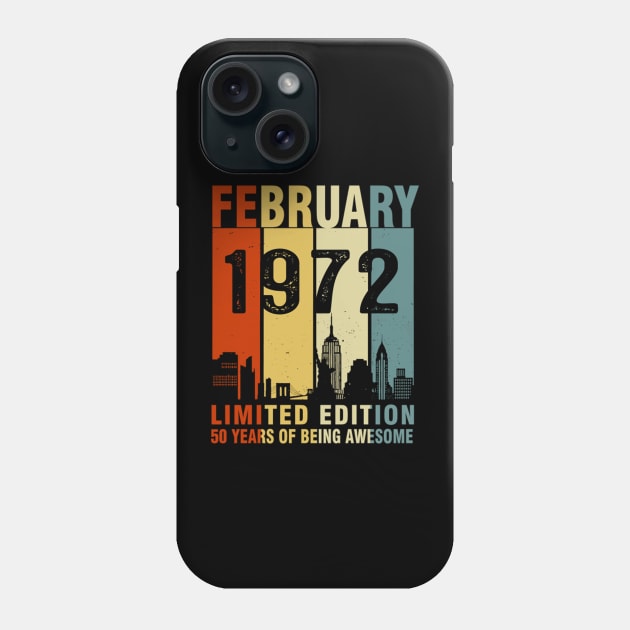 February 1972 Limited Edition 50 Years Of Being Awesome Phone Case by tasmarashad