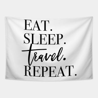 Eat Sleep Travel Repeat Holiday Vacay Tapestry