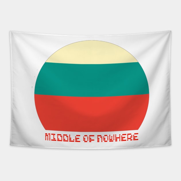 Middle Of Nowhere T shirt Tapestry by radeckari25