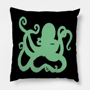 Green kraken octopus design Pillow