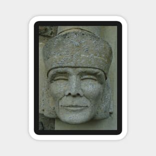 monastic stone head Magnet