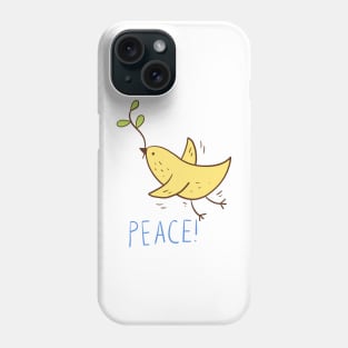 Illustration of peace on white background Phone Case