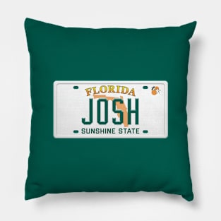 Josh License Plate - FL Pillow