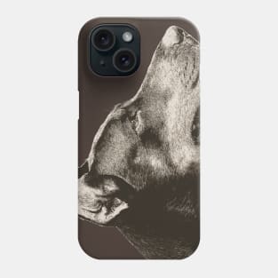 Dobermann pet dog illustration vector Phone Case