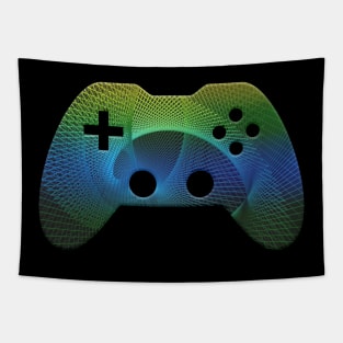 Gamer Christmas Tree Abstract Tapestry