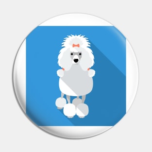 Poodle icon flat design Pin