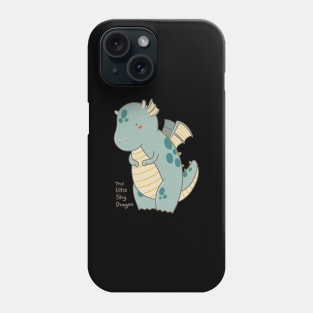 Cute little shy dragon illustration Phone Case