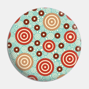 Aztec Warrior Pattern Burst v1 Circle Design Pin