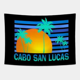 Cabo San Lucas Palm Tree Sunset Tropical Vacation Souvenir Tapestry