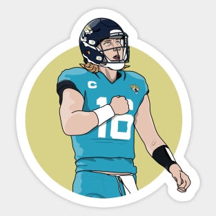 Jacksonville Jaguars: Trevor Lawrence 2021 White Jersey - NFL Removable Adhesive Wall Decal XL