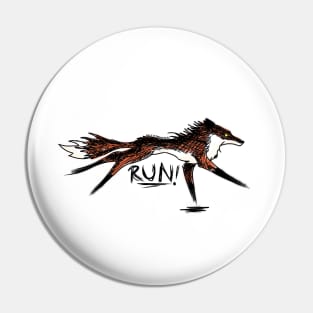 Run! Demon Fox (Colour Version) Pin