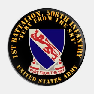 1st Bn, 508th Infantry Regiment - Fury From the Sky - DUI X 300 Pin