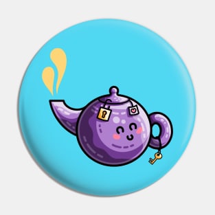 Kawaii Cute Safe-Tea Pun Pin