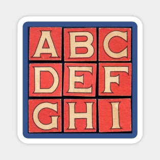 ABC Retro Typography Magnet