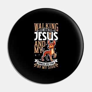 Jesus and dog - Cirneco dell'Etna Pin