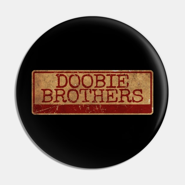 Aliska text red gold retro Doobie Brothers Pin by Aliska