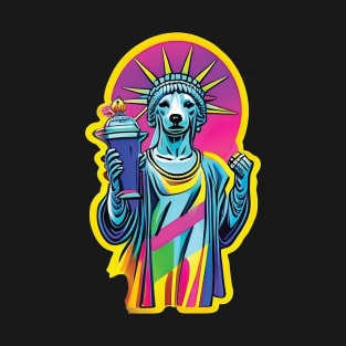 Funny Statue of Liberty With Dog Head - Statue of liberty T-Shirt