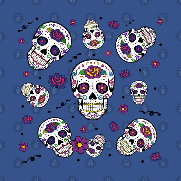 Sugar skull pattern by HagalArt