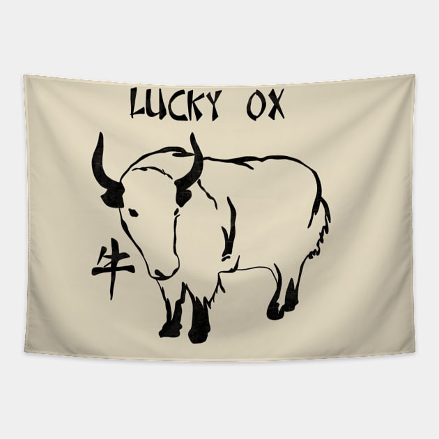 Chinese New Year – Year of the Ox Tapestry by valentinahramov