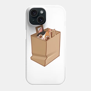 Calico cat in the bag Phone Case