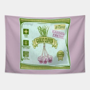 Garlic cloves growing veggies Tapestry