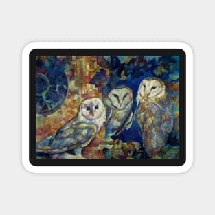 barn owls Magnet