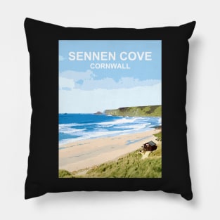 Sennen Cove Summer Cornwall art gift Pillow