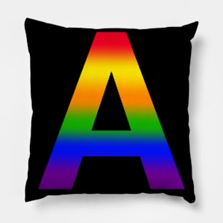 Rainbow Letter A Pillow