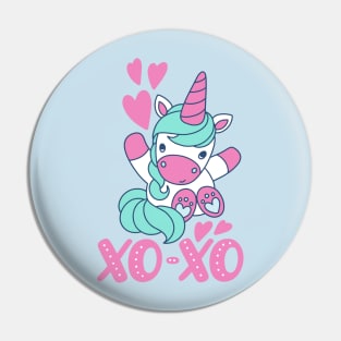 Xo-xo Unicorn Pin