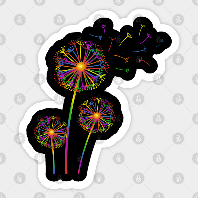 LGBTQ Women LGBT Nonbinary Gay Pride Dandelion - Gay Pride - Sticker