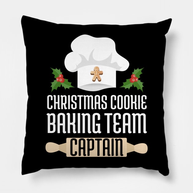 Christmas Cookie Baking Team Captain Shirt Pillow by JustPick