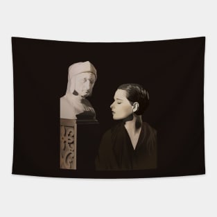 Louise Brooks® with bust of Dante Alighieri Tapestry