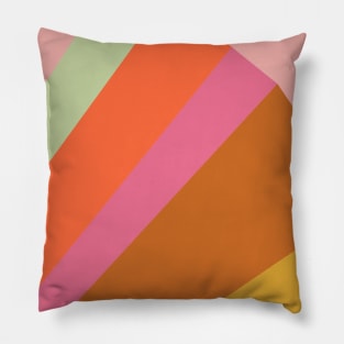 Abstract Geometric Rainbow Mountain Pillow