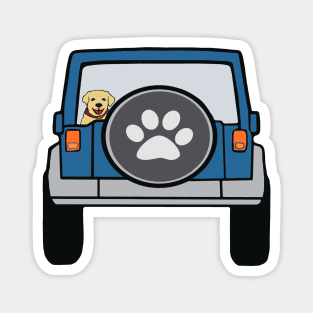 Dog in Blue Wrangler Magnet