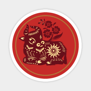 Year Of The Ox Colorful Shirt Magnet