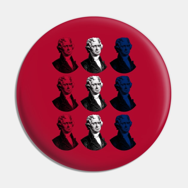 President Thomas Jefferson - Red, White, and Blue Pin by warishellstore