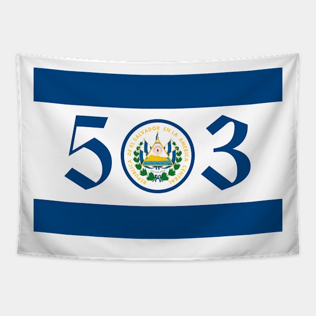 503 El Salvador flag Tapestry by Estudio3e