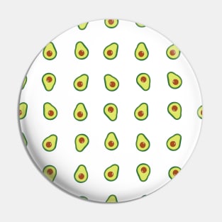 Hand drawn cute avocados Pin