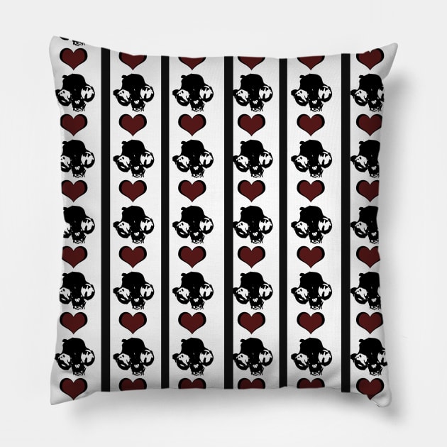 Punk Pattern-Dead Cats Pillow by PoesUnderstudy