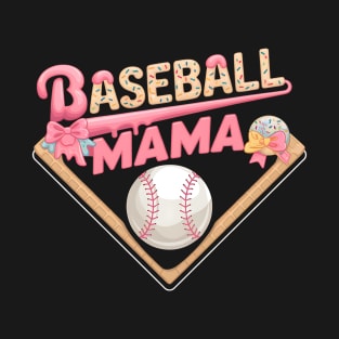 Baseball Mama Home Plate Ice Cream Dripping With Sprinkles T-Shirt