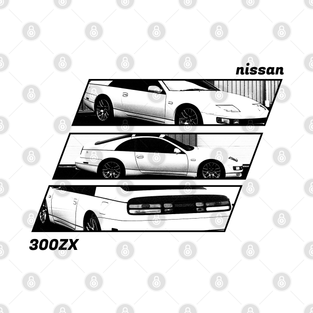 Discover NISSAN 300ZX Black 'N White Archive 2 - Jdm - T-Shirt