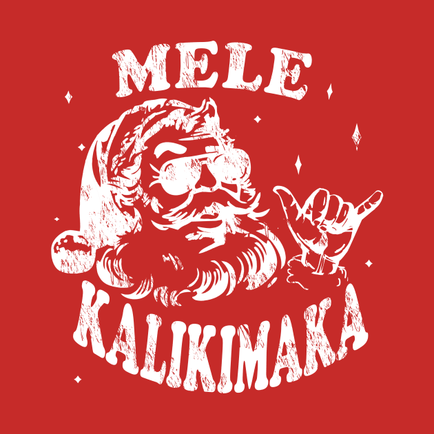 Mele Kalikimaka Hawaiian santa xmas hawaii Christmas by Shanti-Ru Design