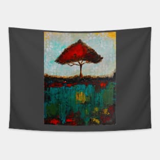 Abstract Red tree Tapestry