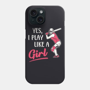 Female Baseball Player Girl Phone Case