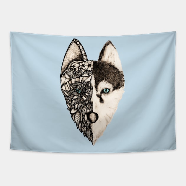 husky Tapestry by Lamink