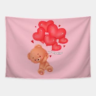 little bear carrying balloons Tapestry