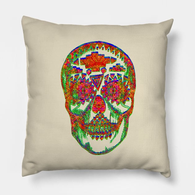 skull pow Pillow by indusdreaming