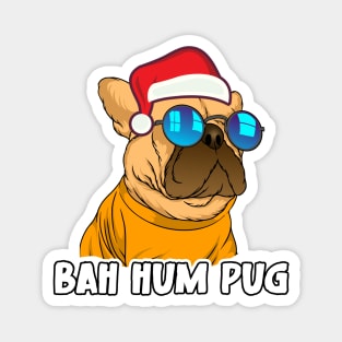 Christmas Xmas Family Matching Funny Bah Hum Pug Magnet